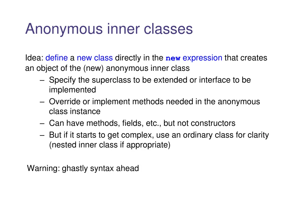 anonymous inner classes