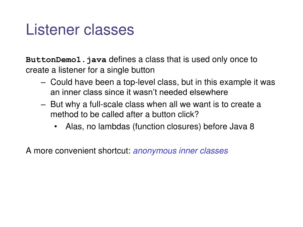 listener classes