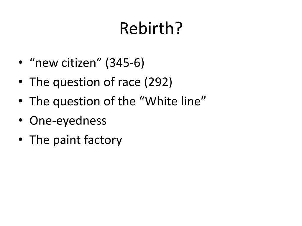 rebirth