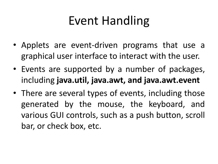 event handling