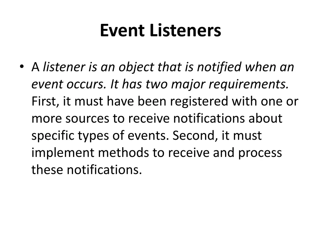 event listeners