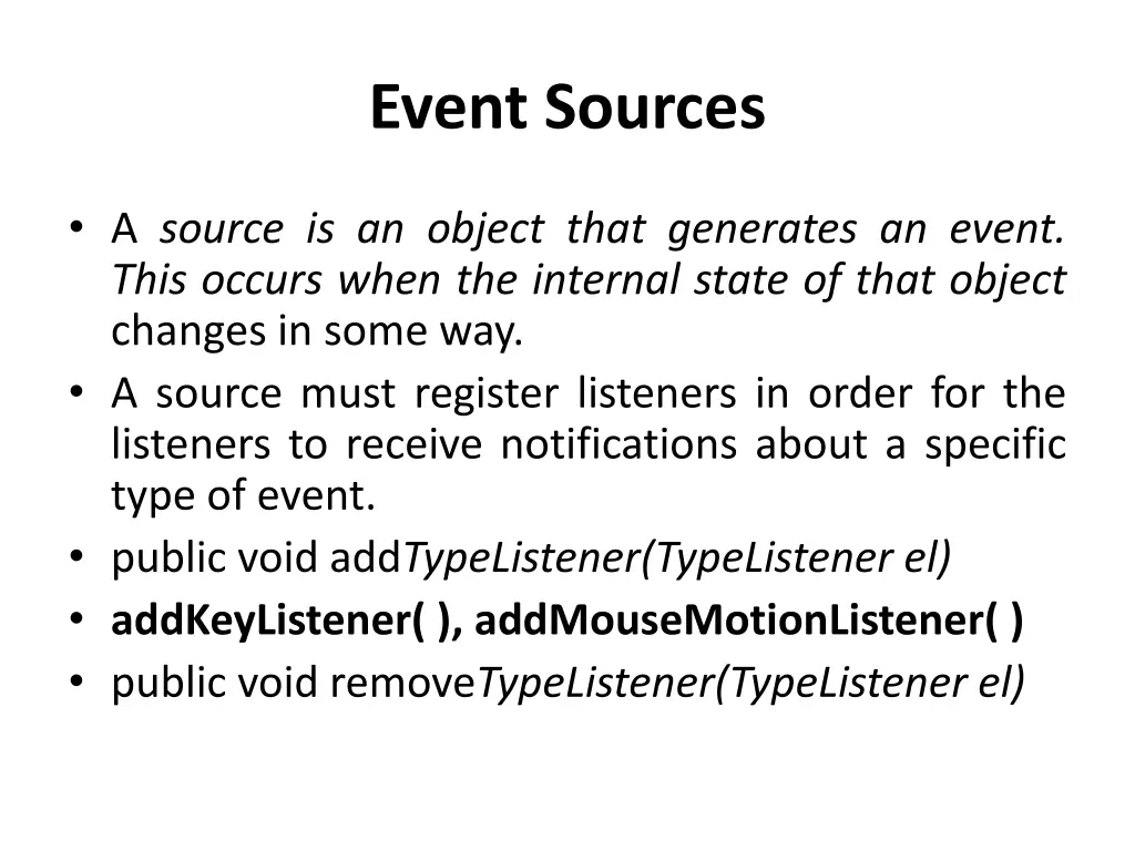 event sources