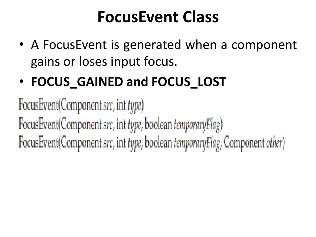 focusevent class