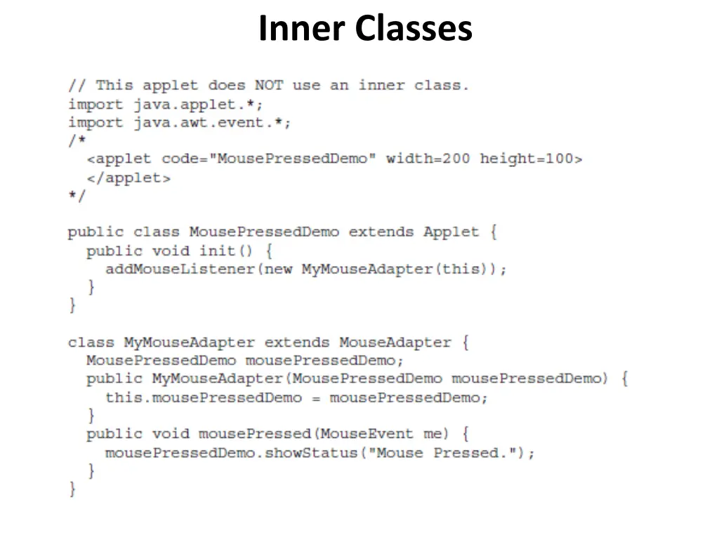 inner classes