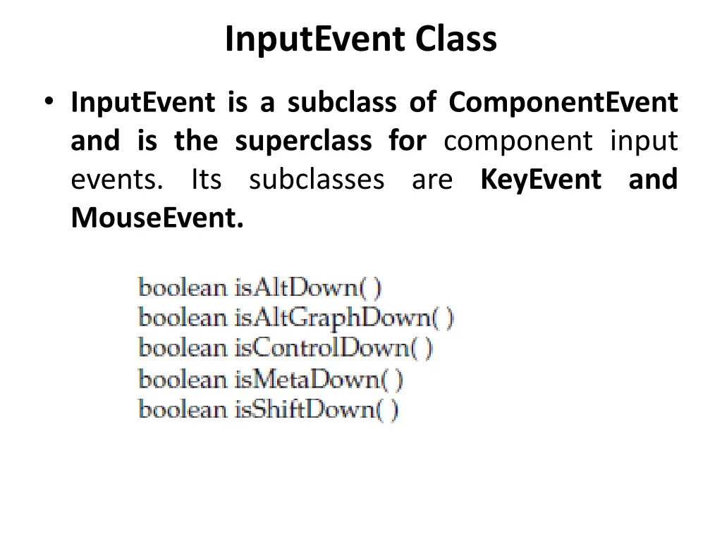 inputevent class