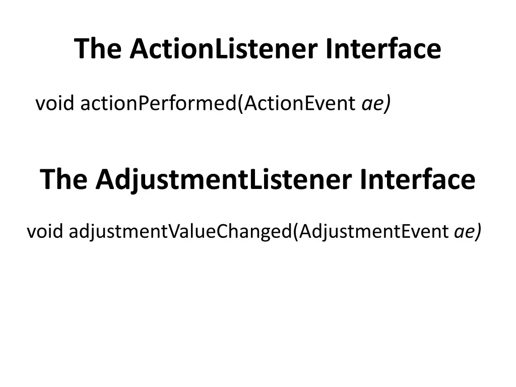 the actionlistener interface