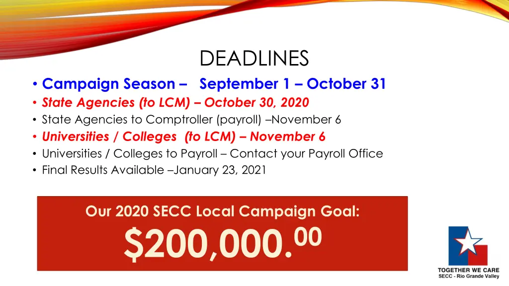 deadlines