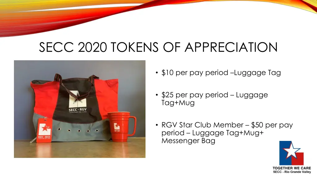secc 2020 tokens of appreciation