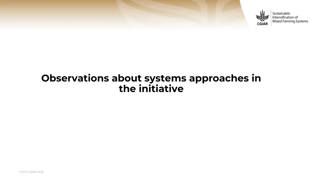 observations about systems approaches