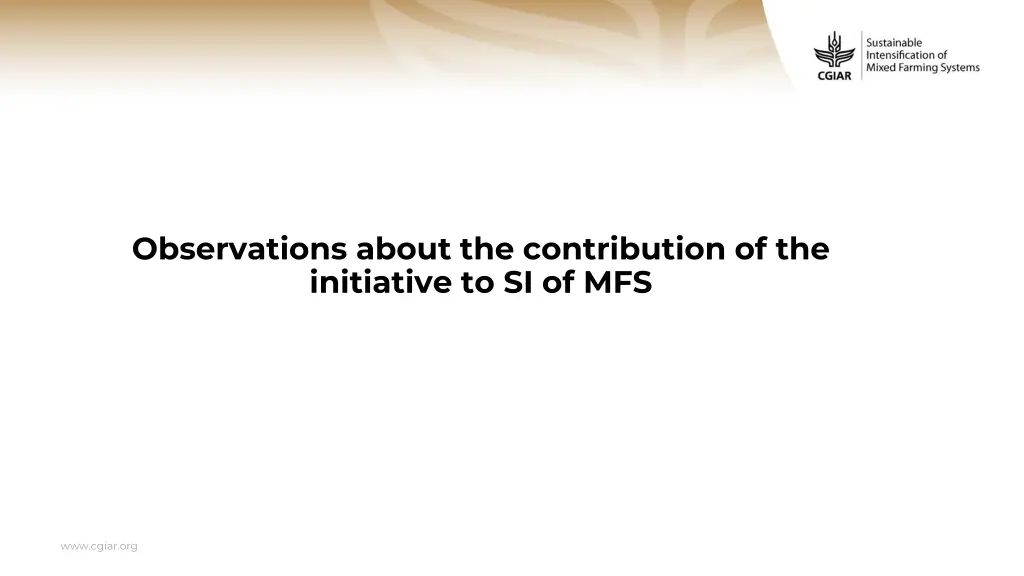 observations about the contribution