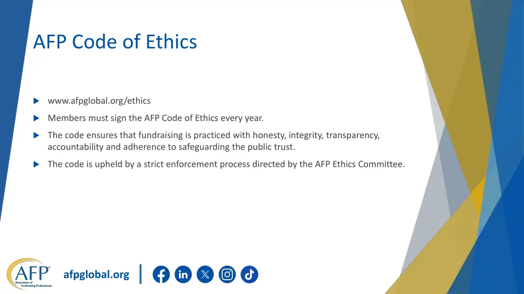 afp code of ethics