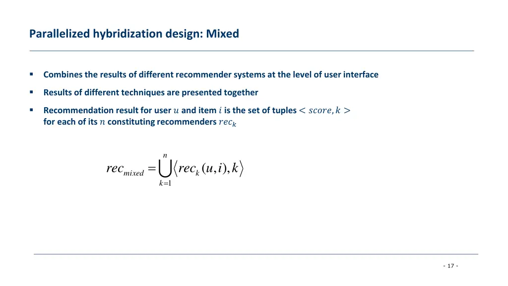 parallelized hybridization design mixed