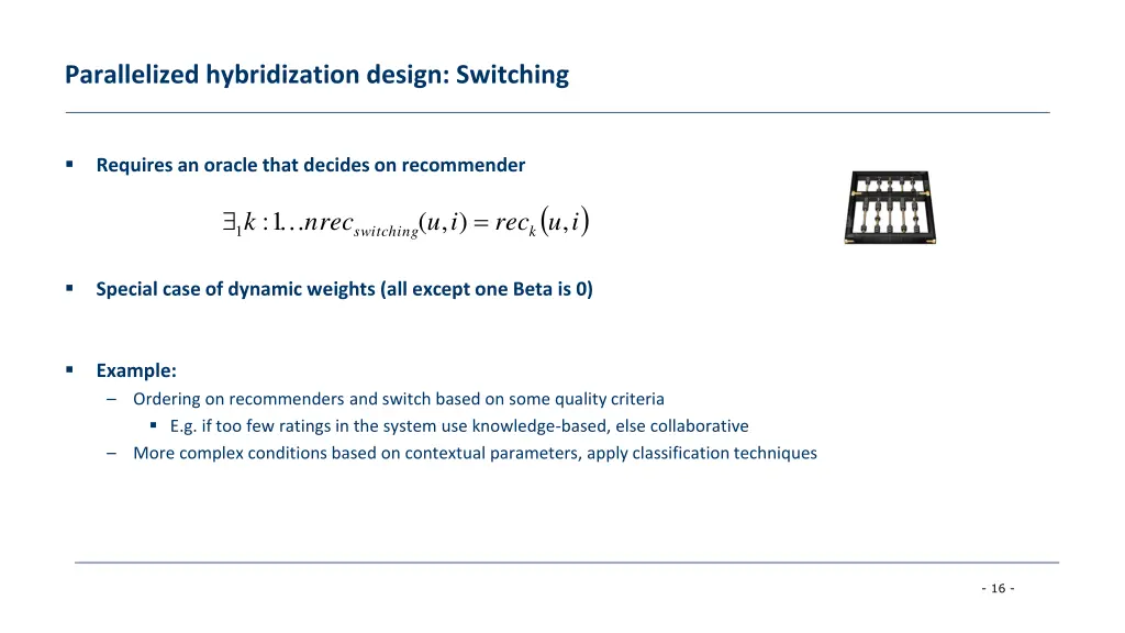parallelized hybridization design switching