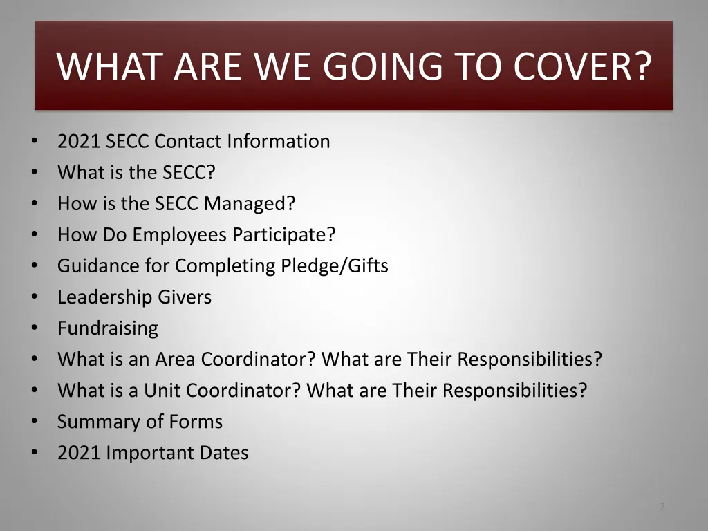 what are we going to cover