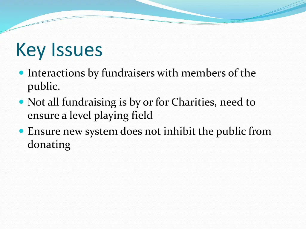 key issues