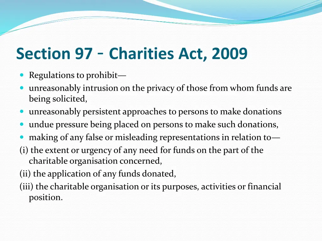 section 97 charities act 2009