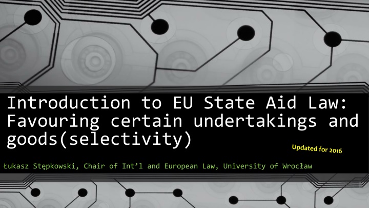 introduction to eu state aid law favouring