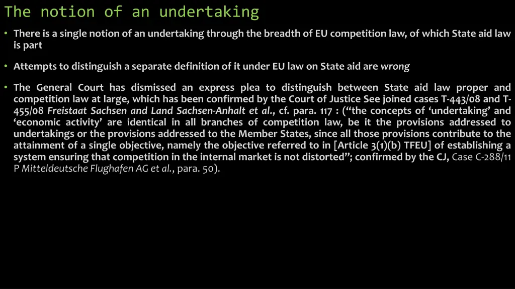 the notion of an undertaking