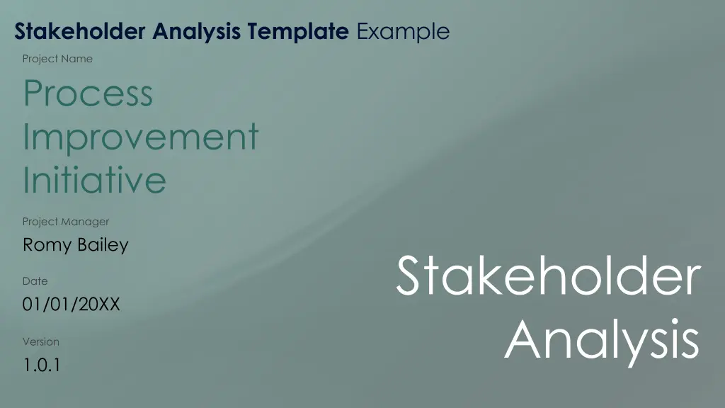 stakeholder analysis template example 1