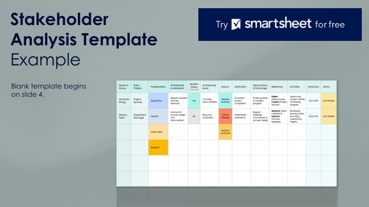 stakeholder analysis template example