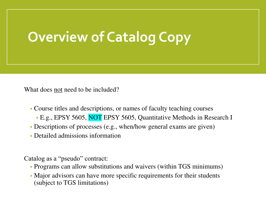 overview of catalog copy 1