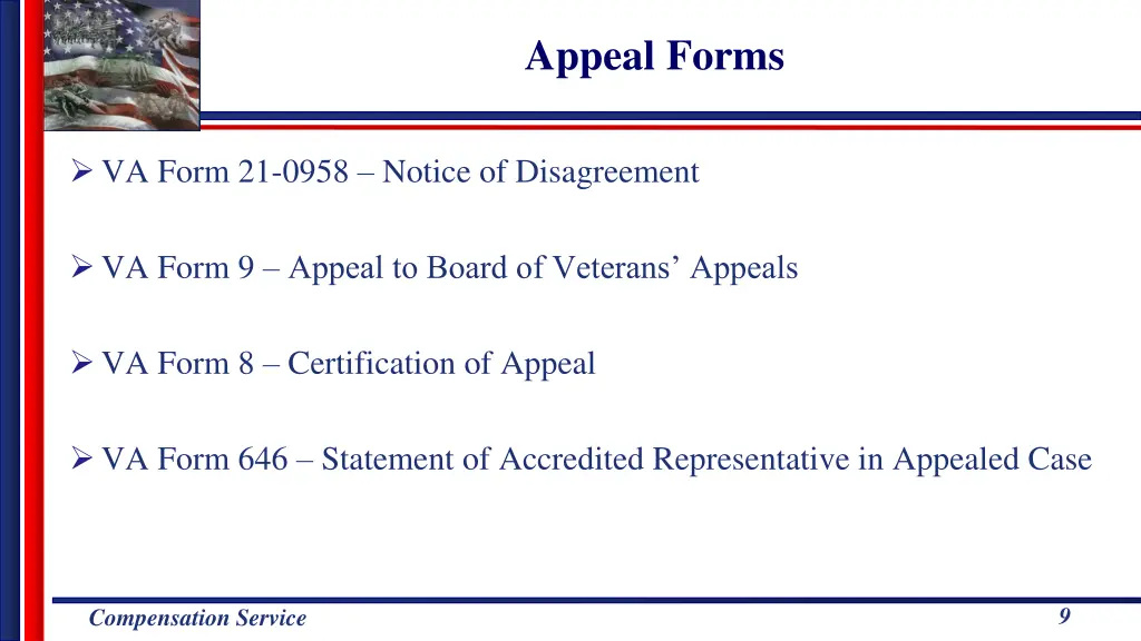appeal forms