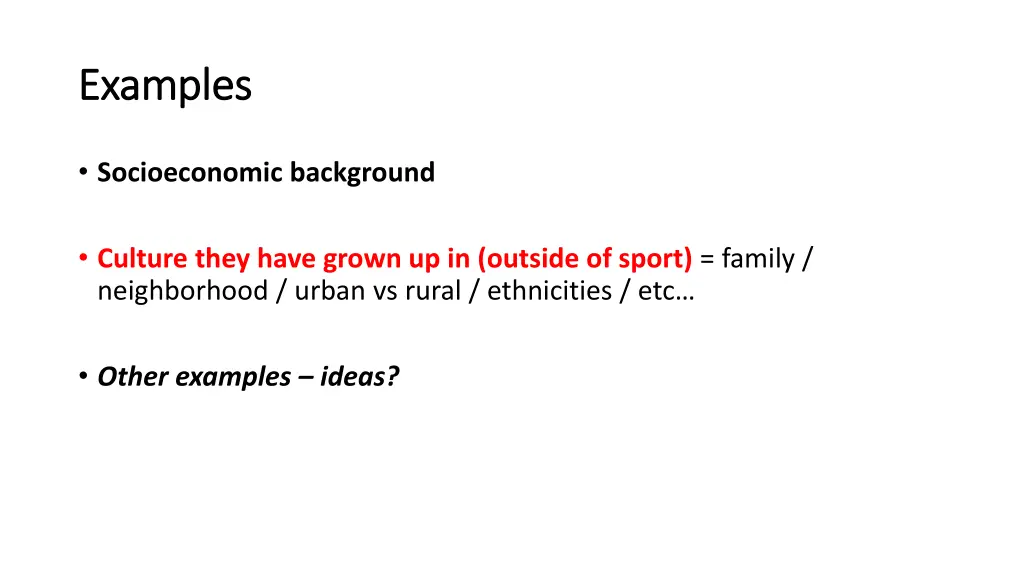 examples examples