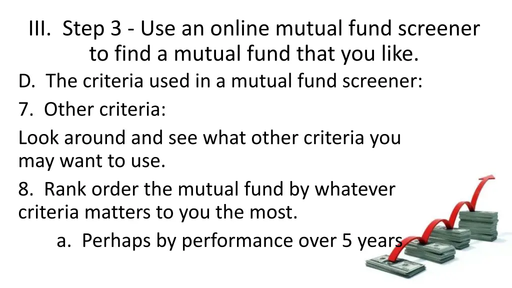 iii step 3 use an online mutual fund screener 6