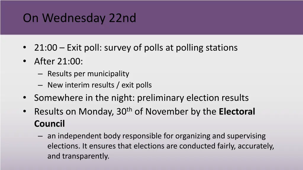 on wednesday 22nd