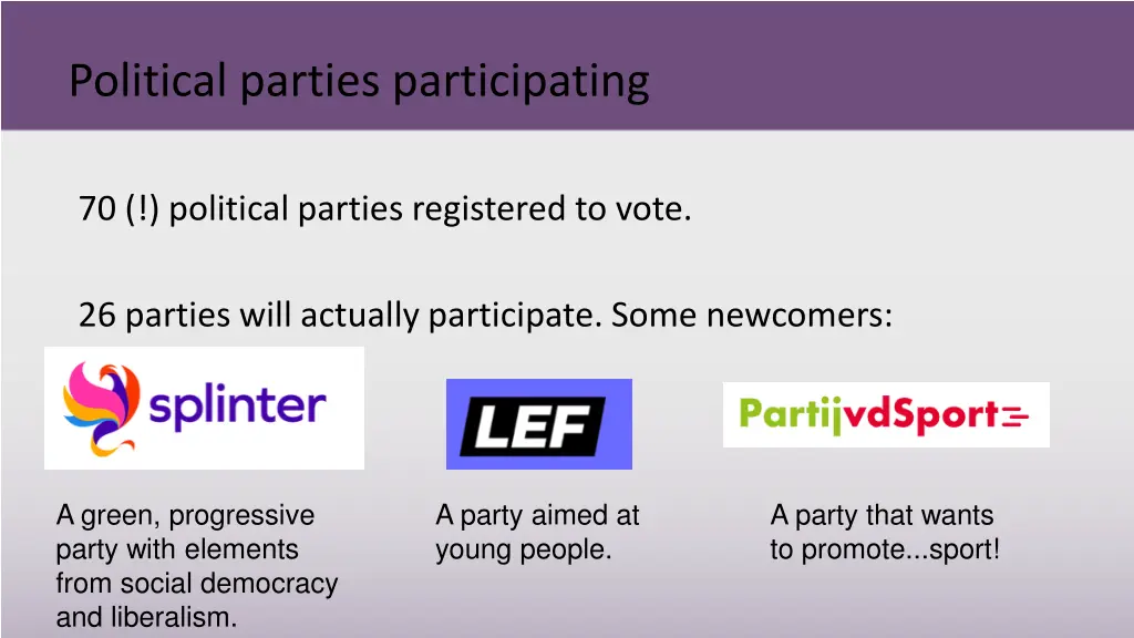political parties participating