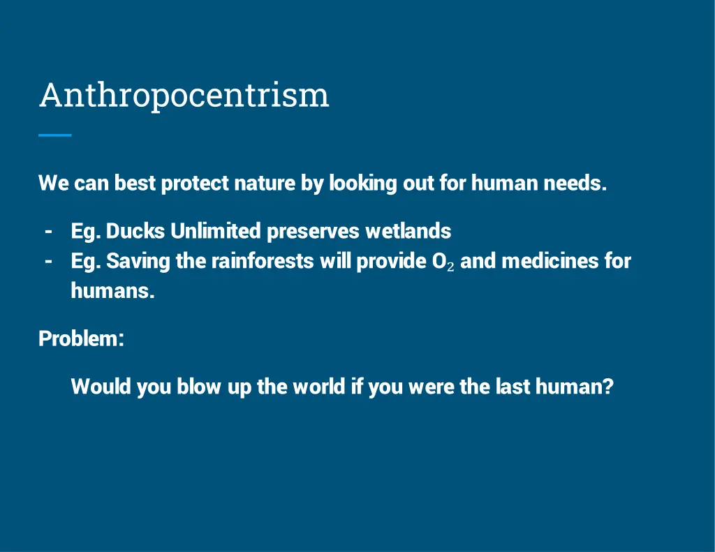 anthropocentrism
