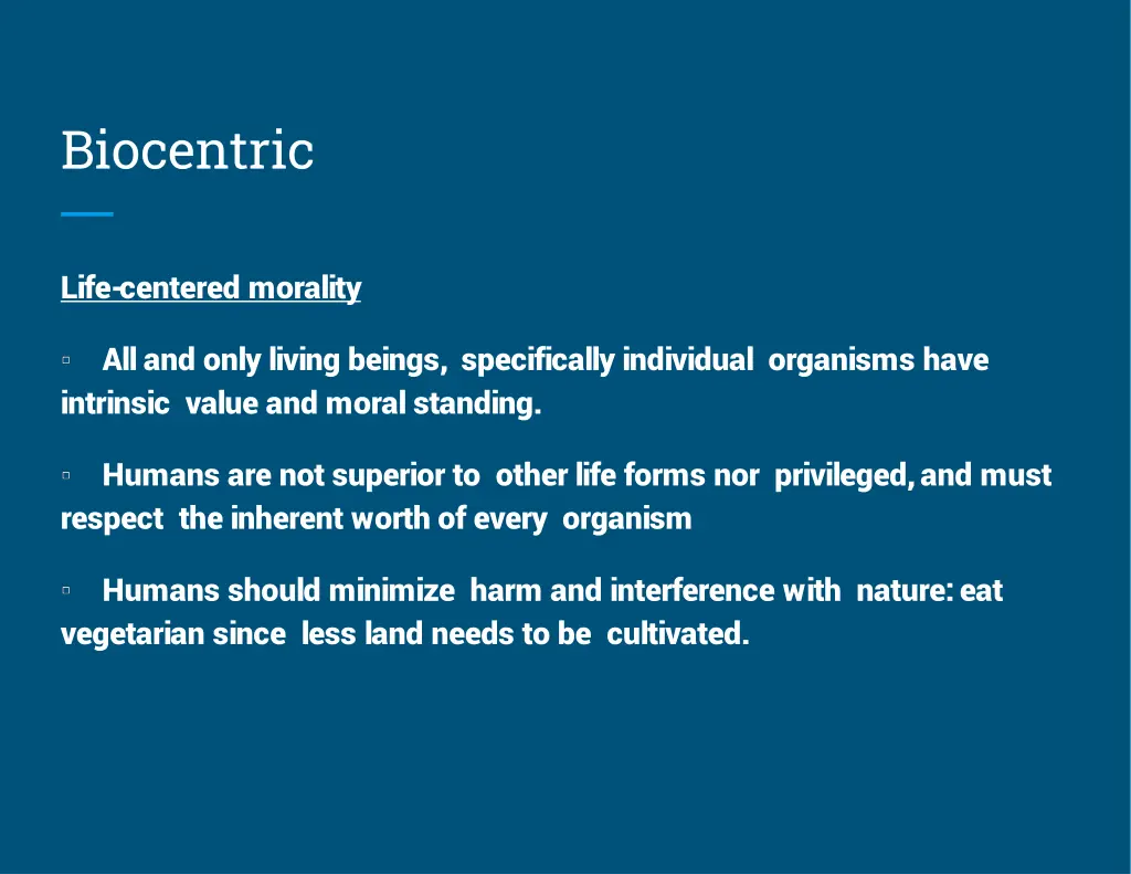 biocentric