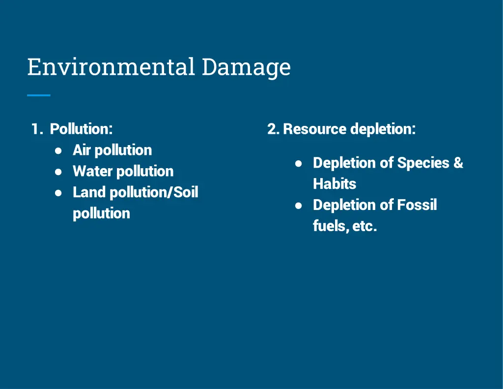 environmental damage