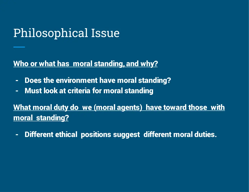 philosophical issue