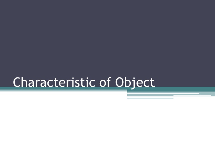 characteristic of object