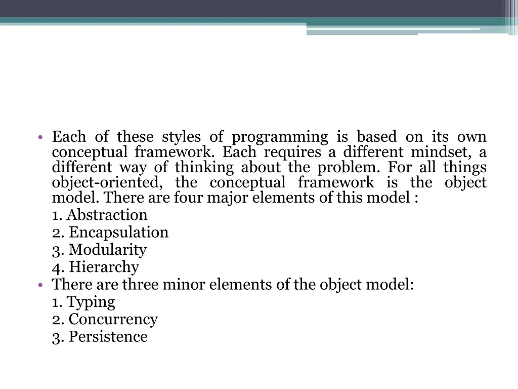 each of these styles of programming is based