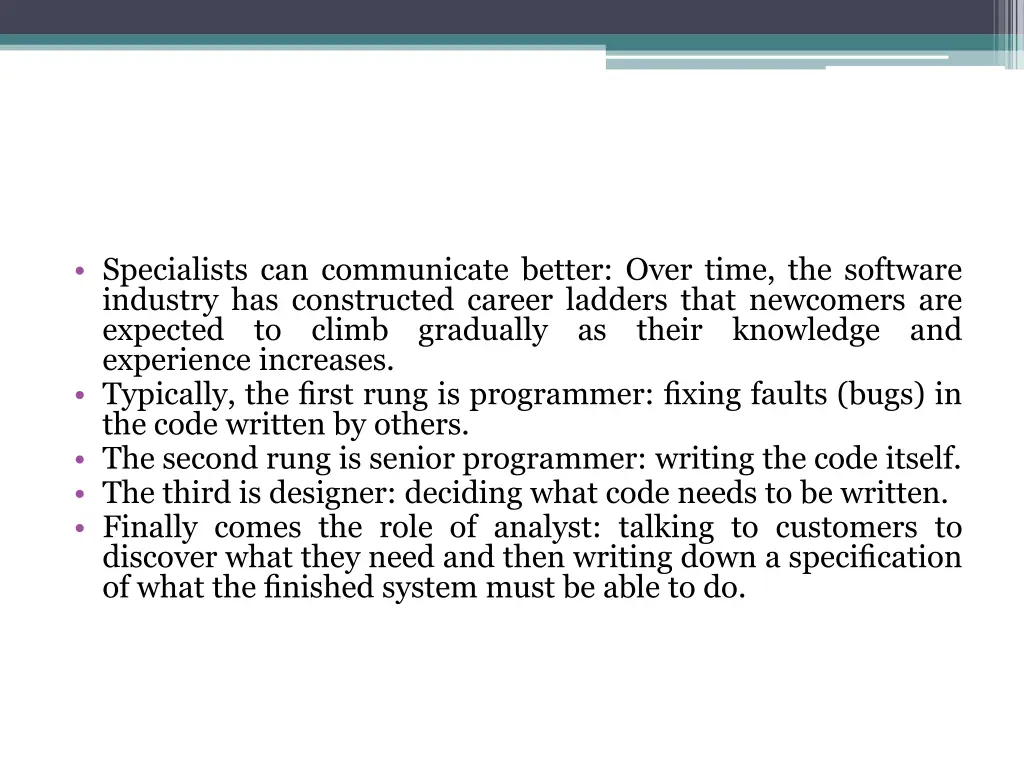 specialists can communicate better over time
