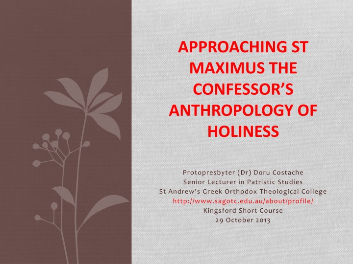 approaching st maximus the confessor