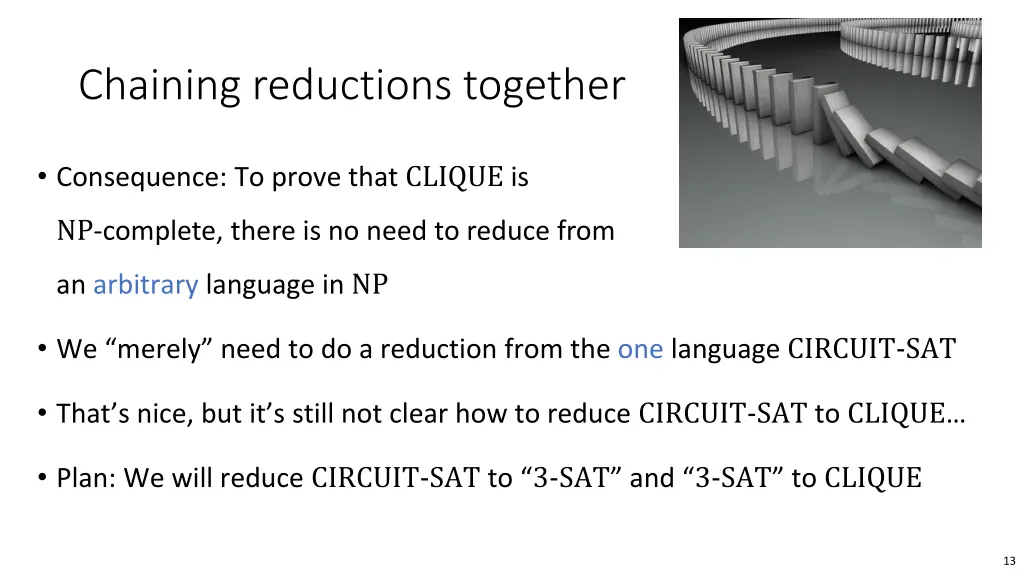 chaining reductions together 1