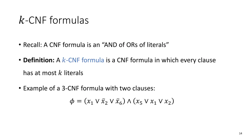 cnf formulas