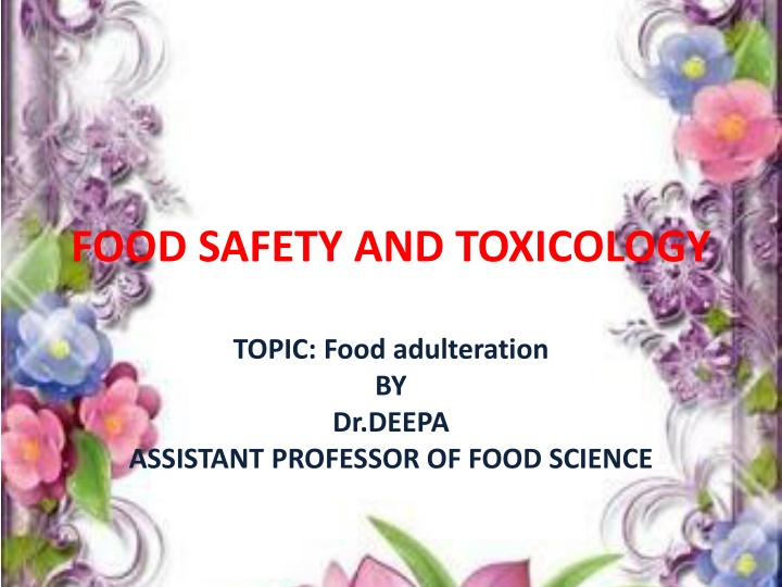 food safety and toxicology