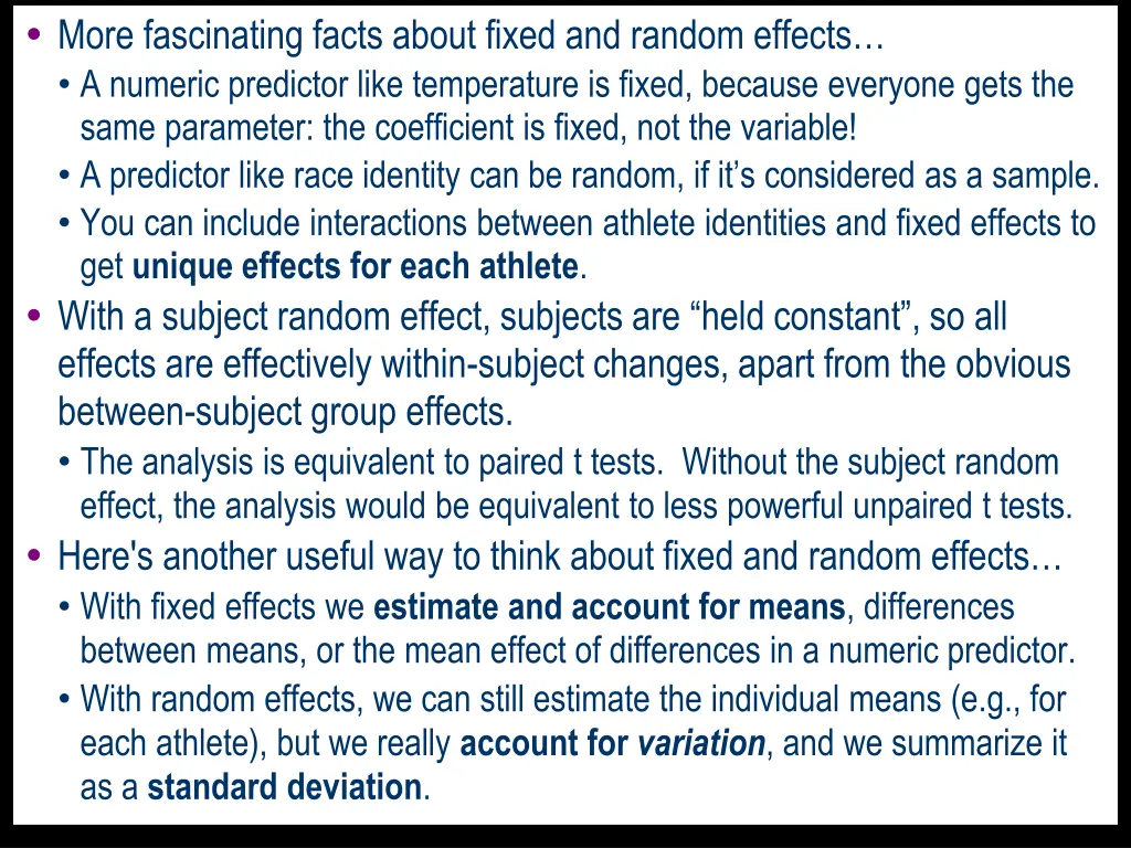 more fascinating facts about fixed and random