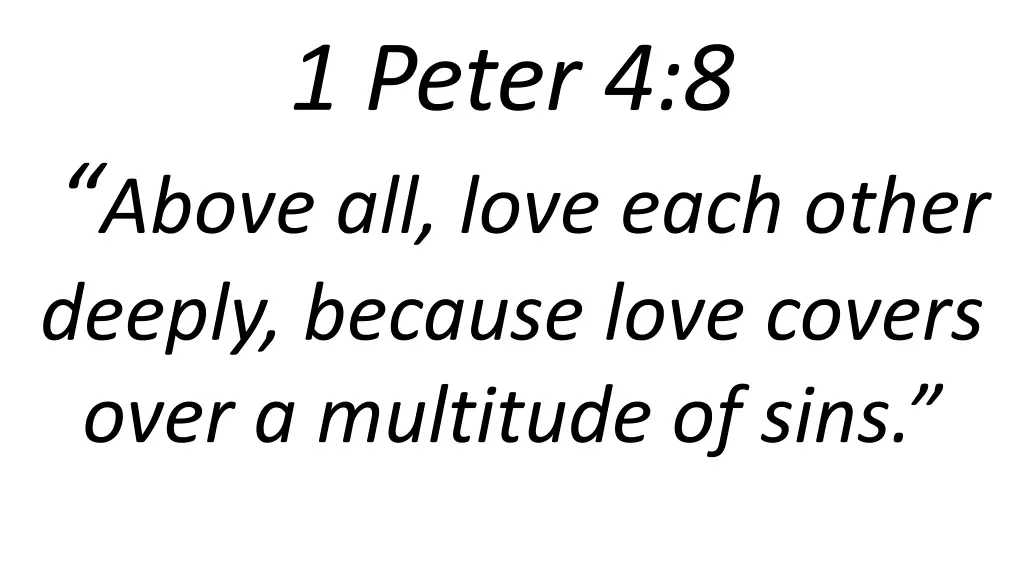 1 peter 4 8