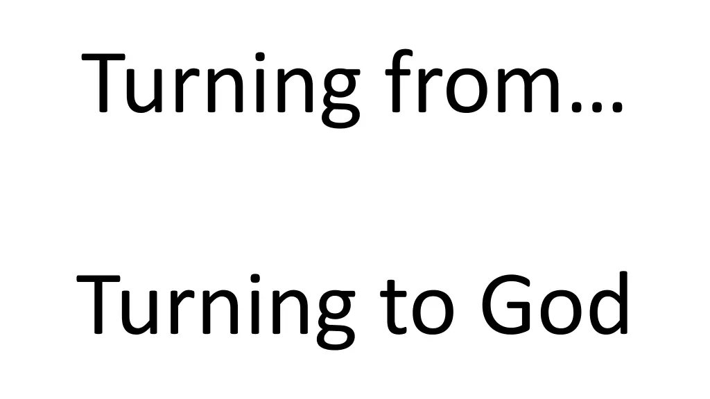 turning from