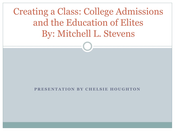 creating a class college admissions