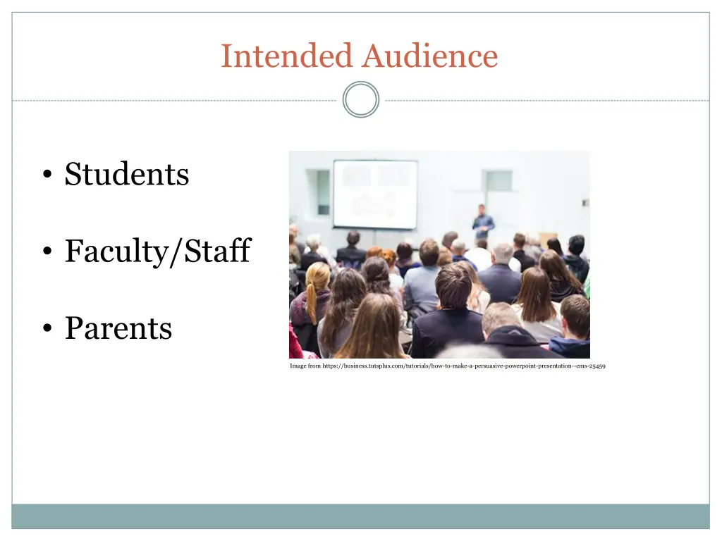 intended audience
