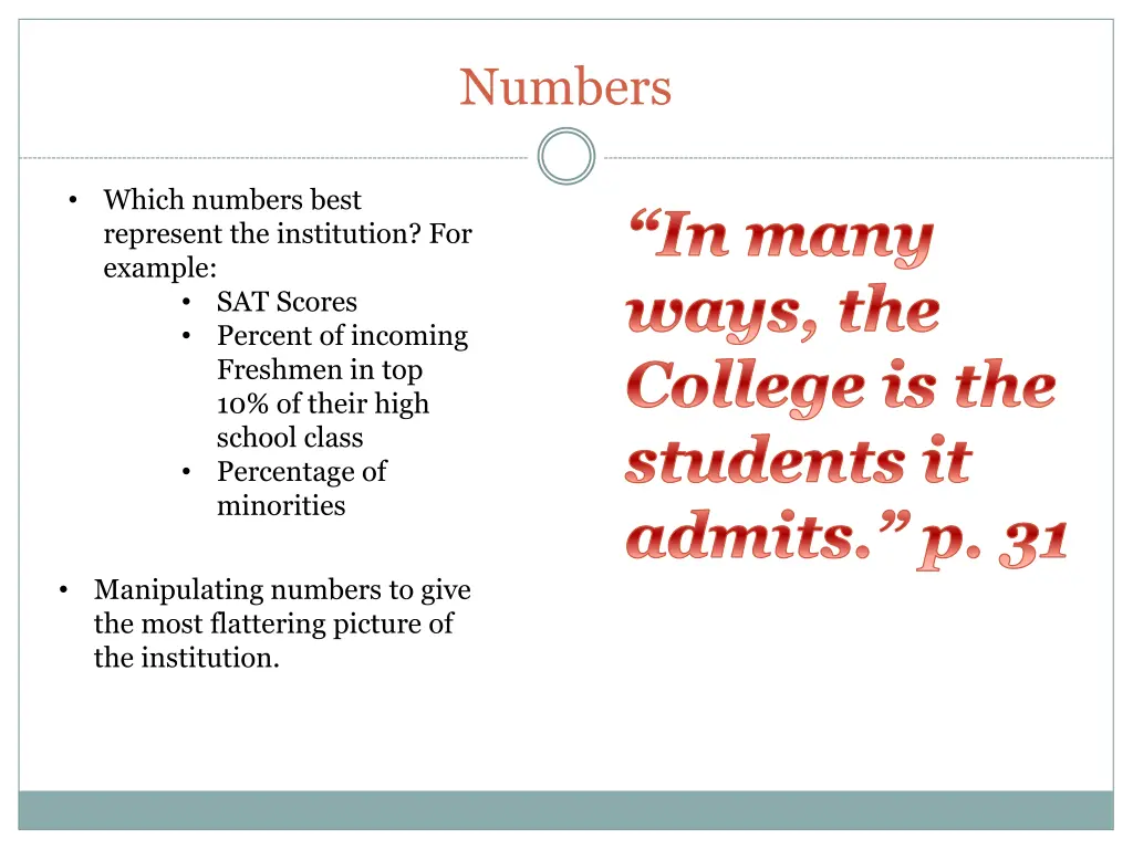 numbers