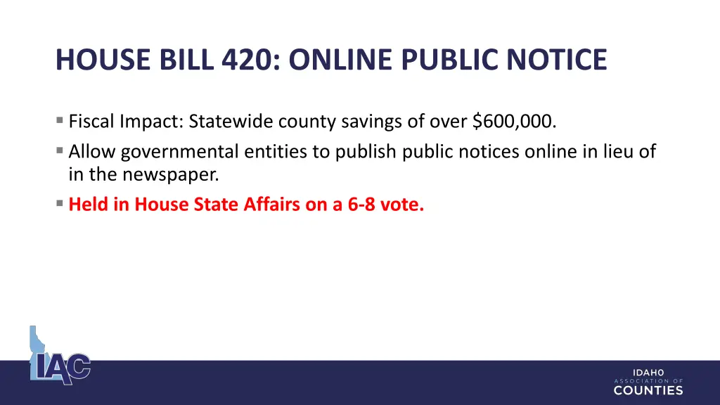 house bill 420 online public notice