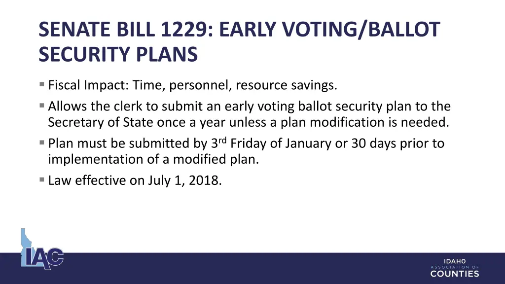 senate bill 1229 early voting ballot security