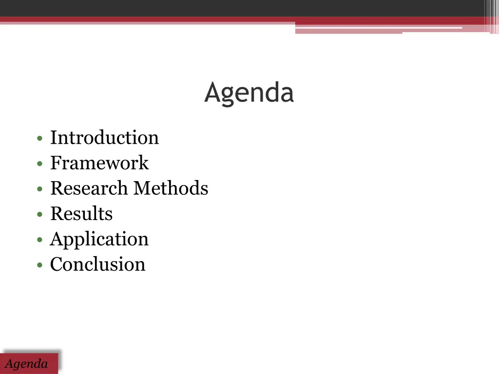 agenda